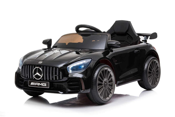 Mercedes GT-R AMG elektrische kinderauto 12 volt met afstandbediening - zwart