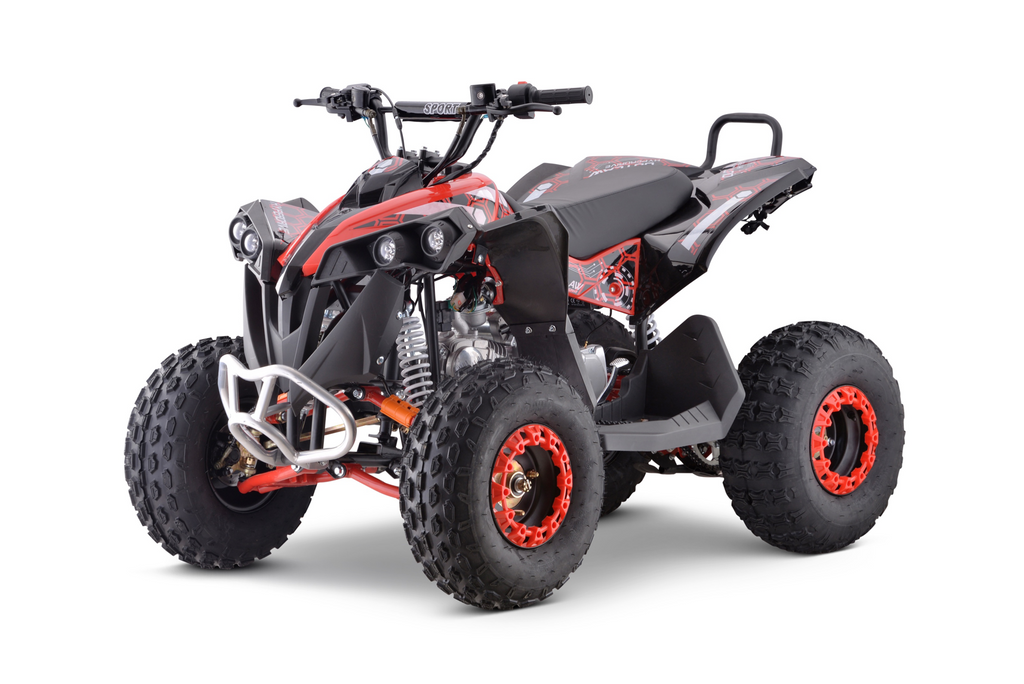 Outlaw Essence Quad Electrique Enfants - 14+ Ans, 125cc, Automatique  Inclus: Freins à Disque, Lumières, Grandes Roues - Rouge : : Auto  et Moto